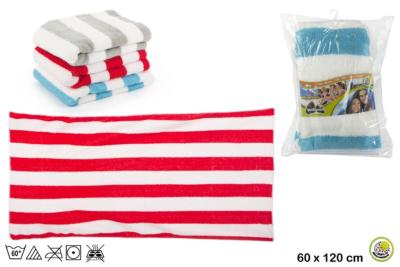 SERVIETTE MICROFIBRES RAYEE 60X120