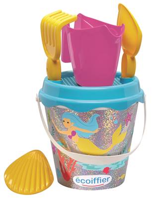 SEAU GARNI SIRENE PAILLETTES 17CM + ARR.