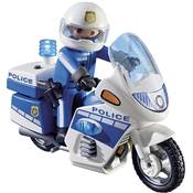 Moto de policier avec gyrophare