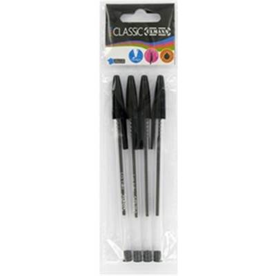 ETUI 4 STYLOS BILLE NOIRE