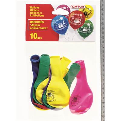 ST. 10 BALLONS JOYEUX ANNIVERSAIRE