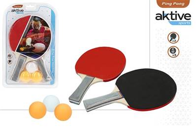 BL. 2 RAQUETTES PING PONG+3 BALLES
