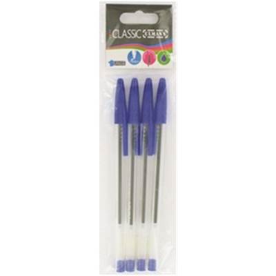 ETUI 4 STYLOS BILLE BLEU