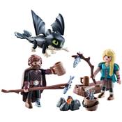 Harold et Astrid avec bébé dragon
