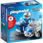 Moto de policier avec gyrophare