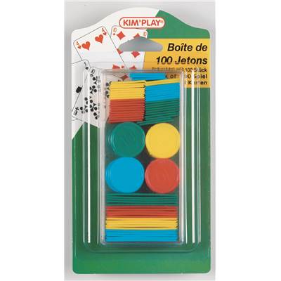 BL. BOITE 100 JETONS DE CARTES