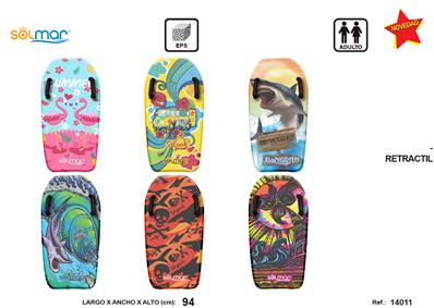BODY BOARD 94 CM POIGNEES