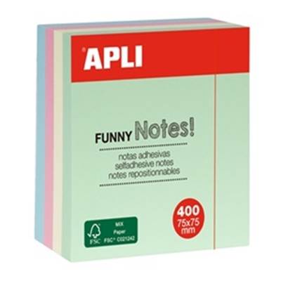 CUBE 400 NOTES ADHESIVES 75X75 PASTEL AS