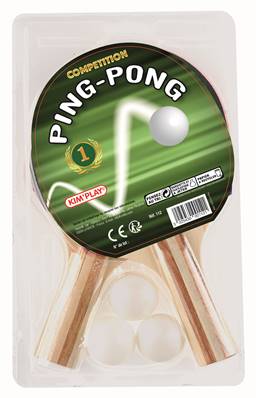 SET PING PONG 2 RAQUETTES + 3 BALLES
