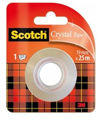 RUBAN CRYSTAL ROUGE 25m x 19mm