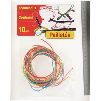 ST. 10 BRINS SCOUBIDOU A PAILLETTES