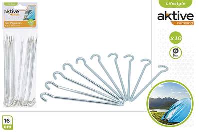 SET 10 PIQUES CAMPING D5 X 165MM